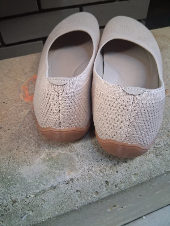 Comfort Knit Ballet Flats in Light Beige - Women's Shoes - Picture 2 of 4